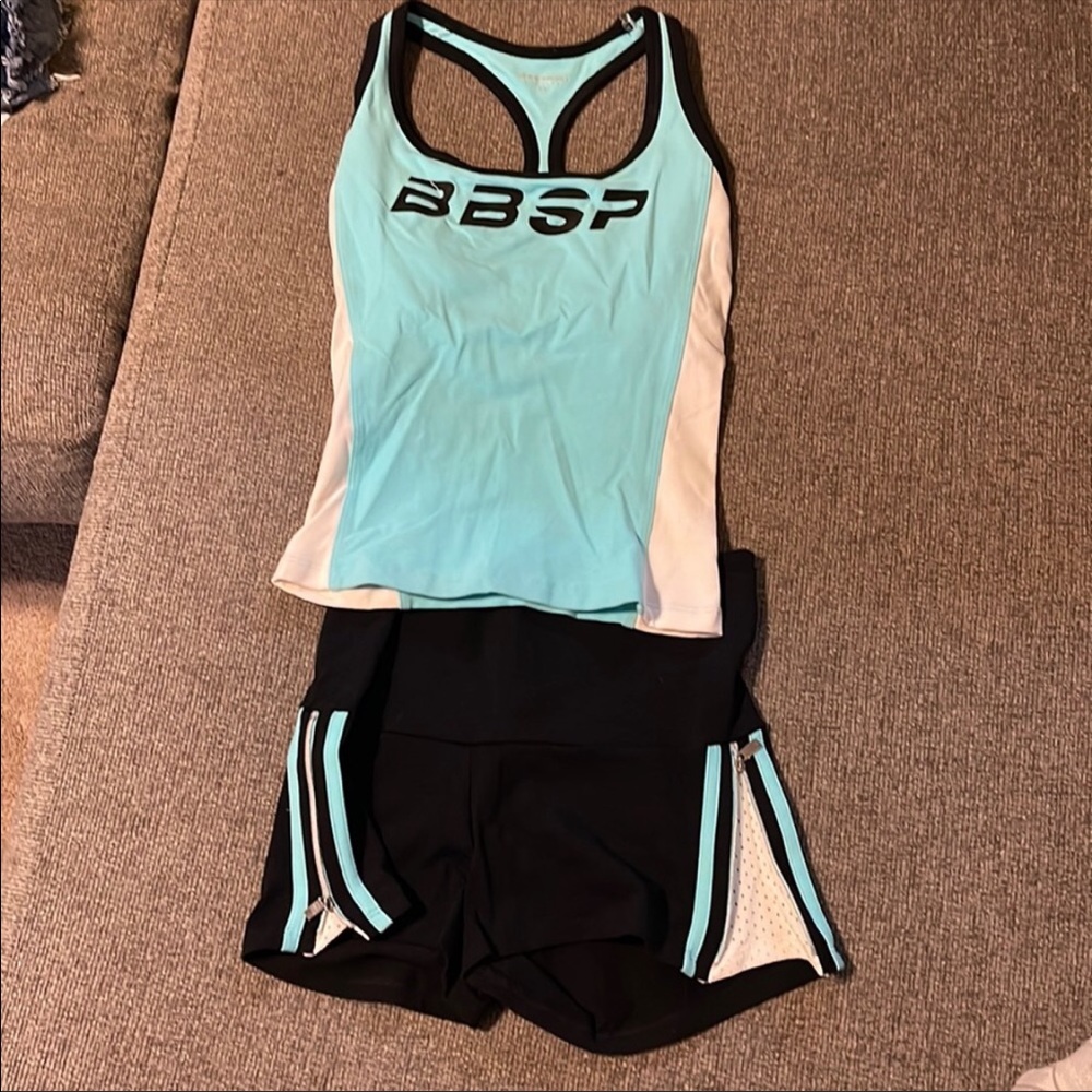 Gym set tank top and shorts